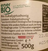 Eukalyptushonig Ingredients