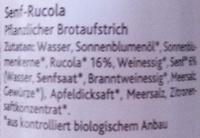 Senf-Rucola Ingredients