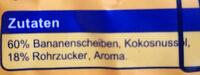 Bananenchips Ingredients