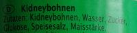 Kidney Bohnen Ingredients
