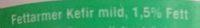 Fettarmer Kefir Ingredients