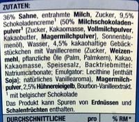 Cookies Vanille Ingredients