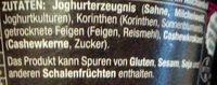 Der Sahnige Mit Korinthen, Getrockneten Feigen & Cashewkrokant Ingredients