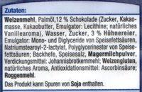 Schoko-Brtchen Mit 12% Schokolade Ingredients