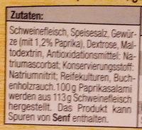 Paprika-Salami Ingredients