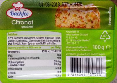 Citronat Gewrfelt
