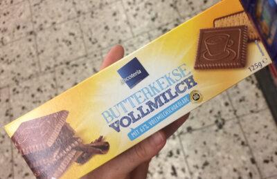 Vollmilch Butterkekse Mit 63% Vollmilchschokolade