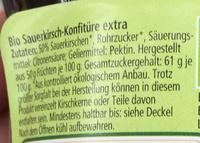 Kirsche Extra Fruchtig Ingredients