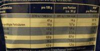 Original Franzsische Salami-Sticks Pikant Nutrition Label