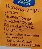Bananenchips Ingredients