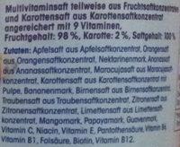 Ja! Multivitaminsaft Ingredients