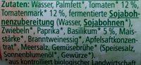 Streichcreme Tomate-Basilikum Ingredients