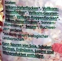 5-Korn-Msli Ingredients