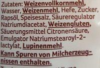 Vollkorn Toast Ingredients