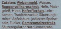 Mehrkorn Toastbrtchen Ingredients