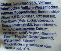 Ja! Frchtemsli Ingredients