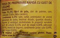 Fidea De Preparare Rapid Cu Gust De Legume Ingredients