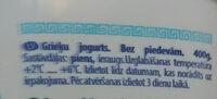Grieu Jogurts Ingredients
