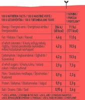 Spicy Curry Soup Nutrition Label