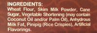 Goldilocks Sweet Delights Pinipig Polvoron 300G Ingredients