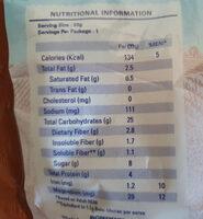 Quaker Chocolate Instant Oatmeal Nutrition Label
