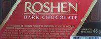Roshen Dark Chocolats Ingredients