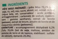 Soupe Miso Tofu Ingredients