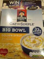 Quaker Oat So Simple Porridge,Golden Syrup Flavour Big Bowl 8X49.6G Report Card
