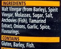 Lea & Perrins Worcestershire Sauce Ingredients