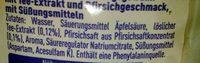 Weier Pfirsich Geschmack  Ingredients