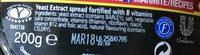 Marmite Squeezy 200G Ingredients