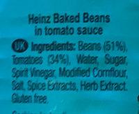 Baked Beans In Tomato Sauce Ingredients
