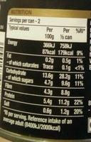 Five Beanz Nutrition Label