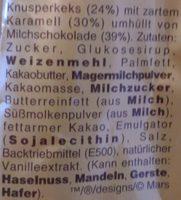 Twix Miniatures Ingredients