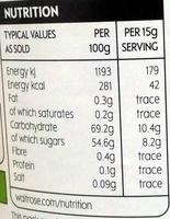 Seville Orange Marmalade No Peel Nutrition Label