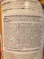 Waitrose Lovelife Golden Syrup Flavour Porridge Ingredients