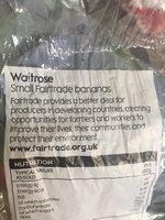 Waitrose Fairtrade 7 Small Caribbean Bananas In A Bag Ingredients