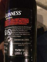 Guiness Original Ingredients