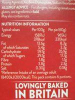 Mr Kiplin 6 Deep Filled Mince Pies Nutrition Label