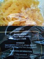 Fusilli Ingredients