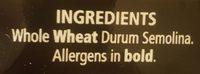 Napolina Whole Wheat Fusilli 500G Ingredients