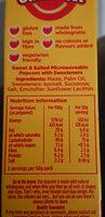 Butterkist Ready To Pop Sweet & Salted Microwave Popcorn Ingredients