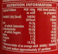 Bisto Nutrition Label