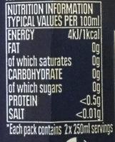 Irn-Bru Xtra Nutrition Label