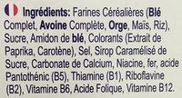 Weetos Anneaux Multi-Crales Ingredients