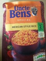 Uncle Bens - Mexican Style Rice Report Card