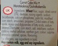 Betty Crocker Moreish Carrot Cake Mix Ingredients