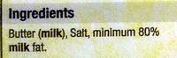 Salted Butter Ingredients