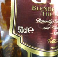 Whisky Ecosse Blended Sans Ge 50 Cl Grant's Ingredients