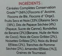 Jordan's Special Muesli 33% De Fruits & Noix Ingredients